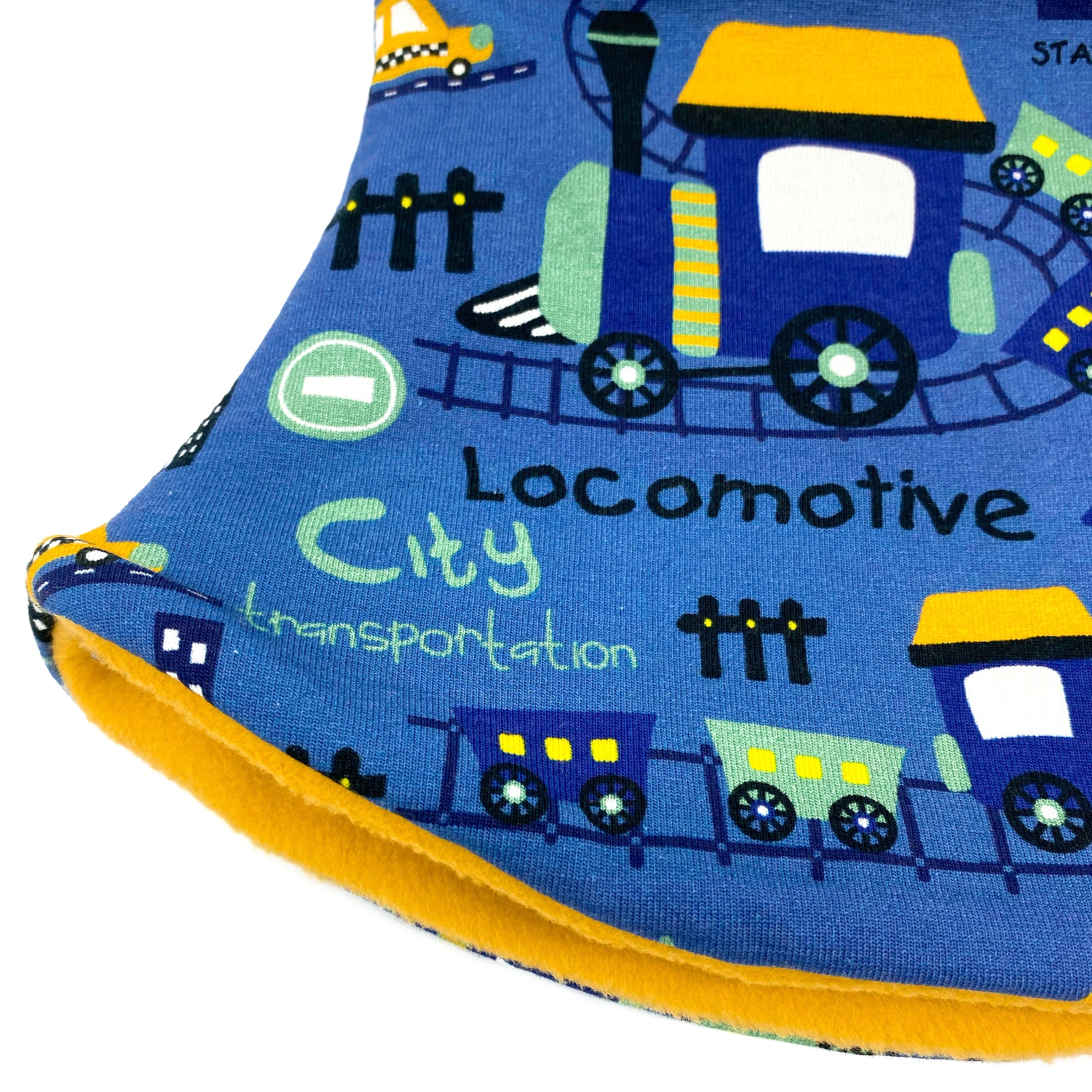 Child's Handmade Neck Warmer Trains