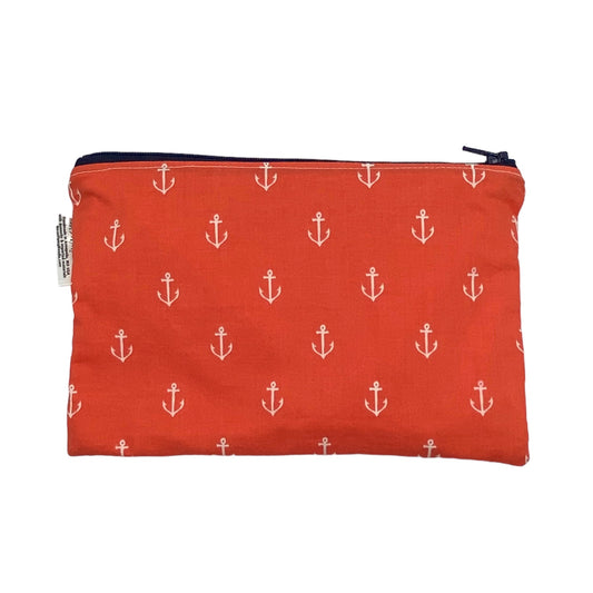 Snack Sized Reusable Zippered Bag Anchors on Orange
