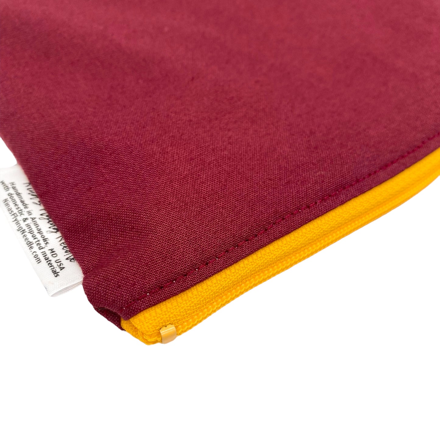Sandwich Sized Reusable Zippered Bag Solid Maroon