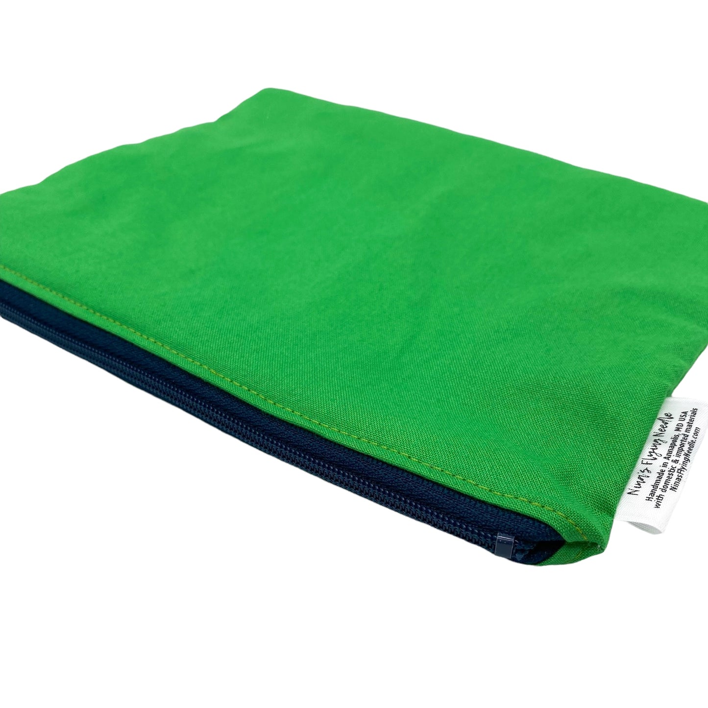 Sandwich Sized Reusable Zippered Bag Solid Green