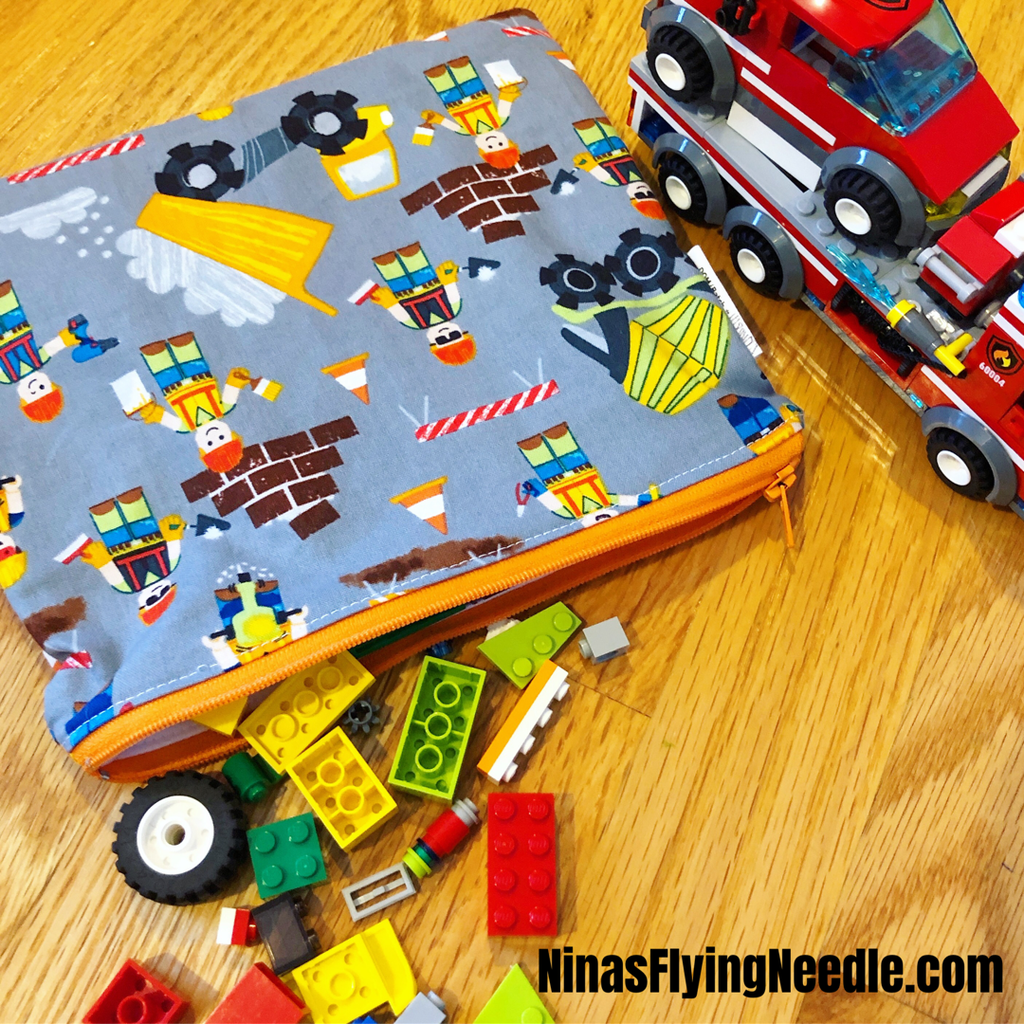 Sandwich Sized Reusable Zippered Bag Solid Blue