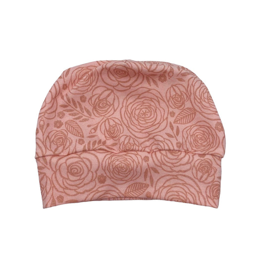 Beanie Hat in Baby: Roses with Sparkle Accents