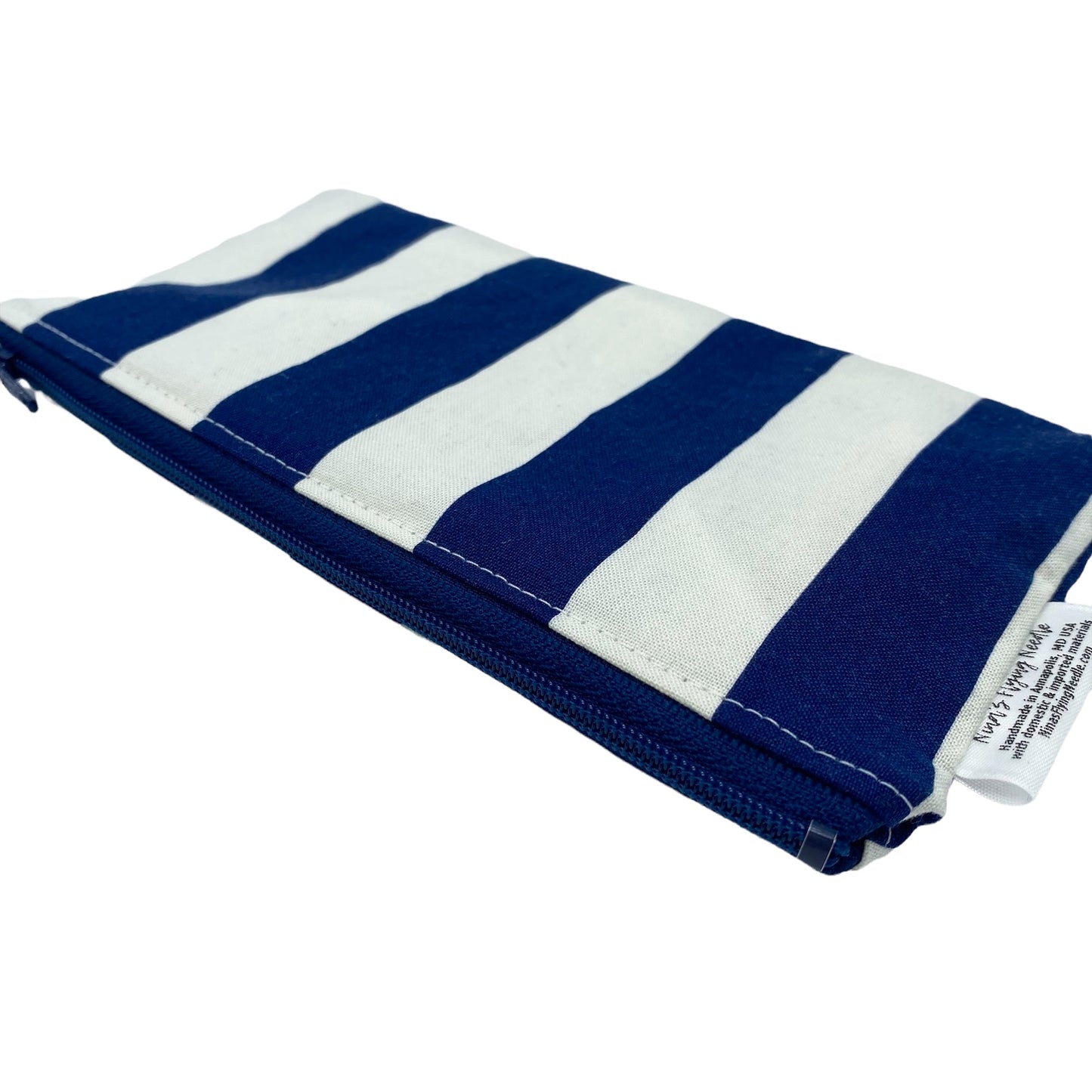 Knick Knack Sized Reusable Zippered Bag Block Stripes Thick