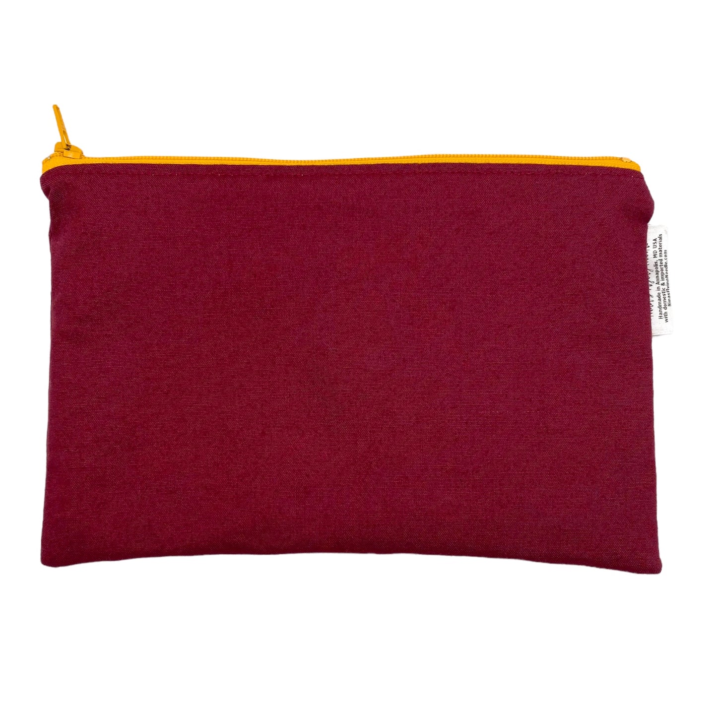 Snack Sized Reusable Zippered Bag Solid Maroon