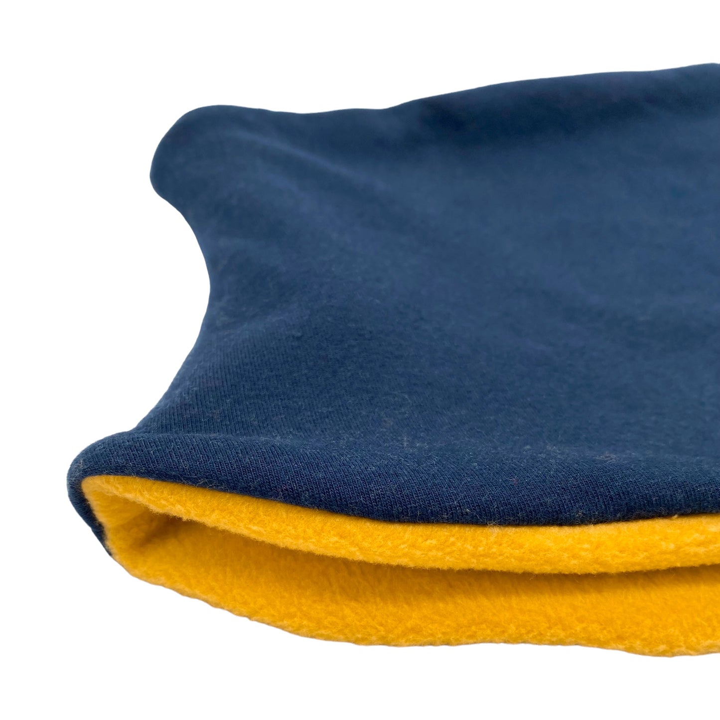Child's Handmade Neck Warmer Solid Navy Blue with Yellow