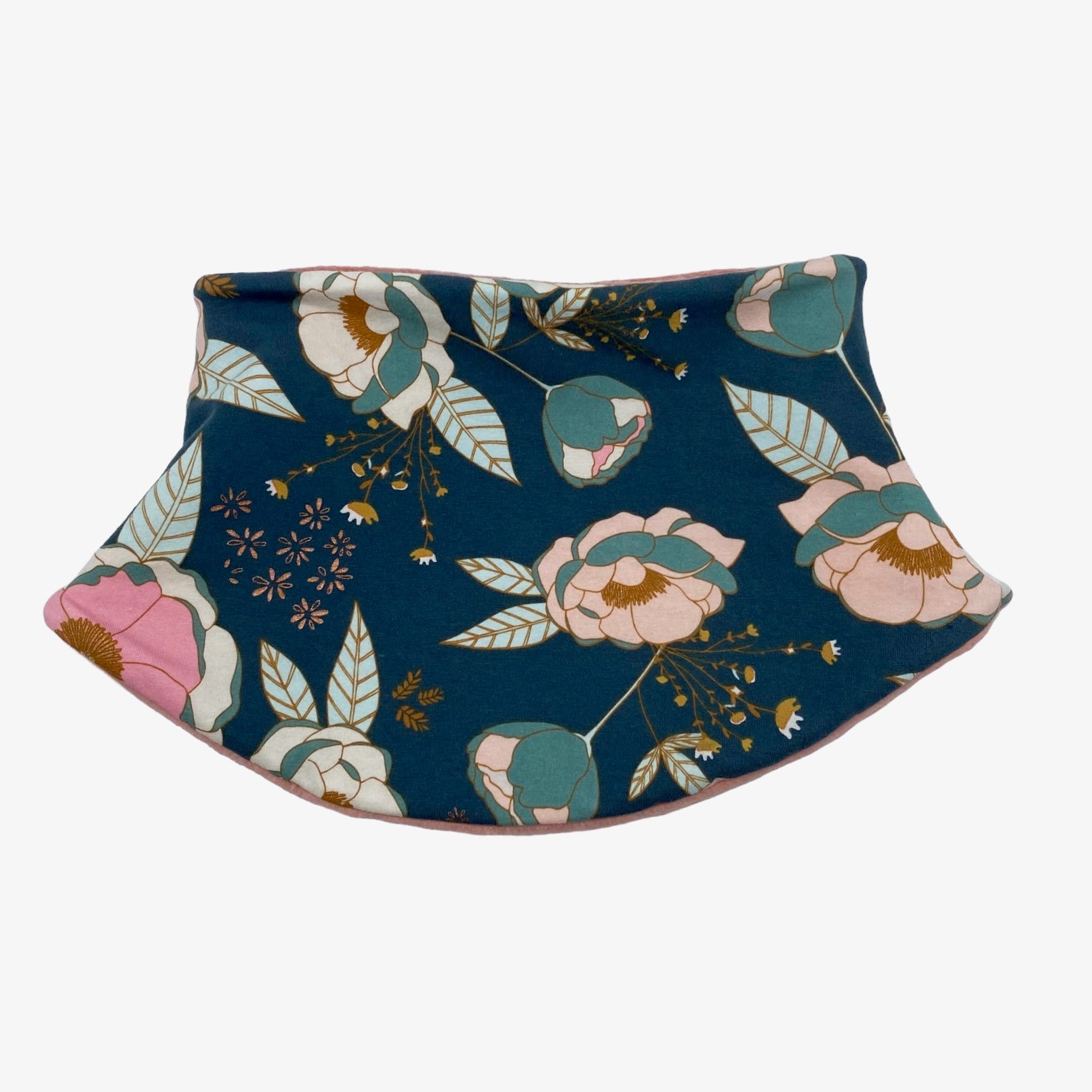 Adult Handmade Neck Warmer Floral with Rose Gold Accents