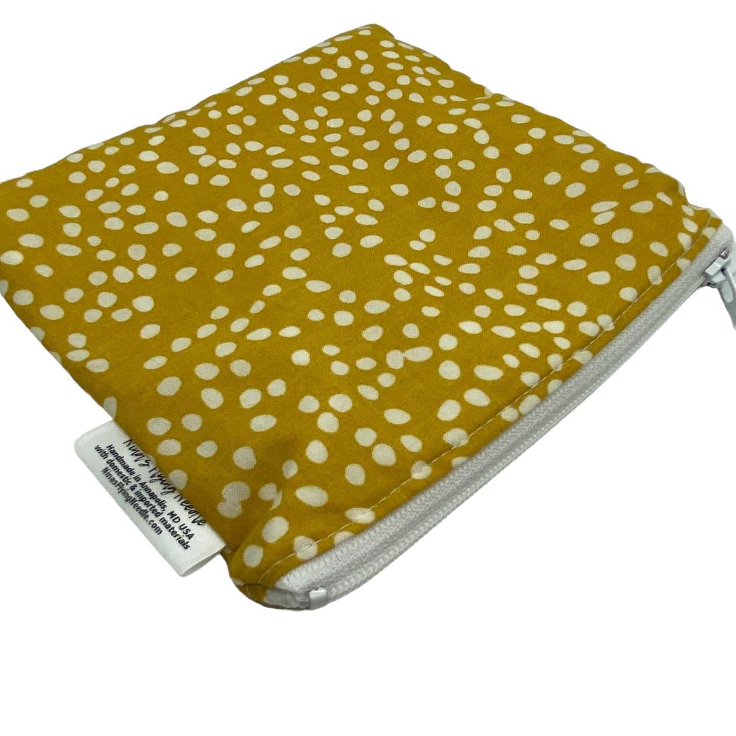 Toddler Sized Reusable Zippered Bag Dots on Yellow