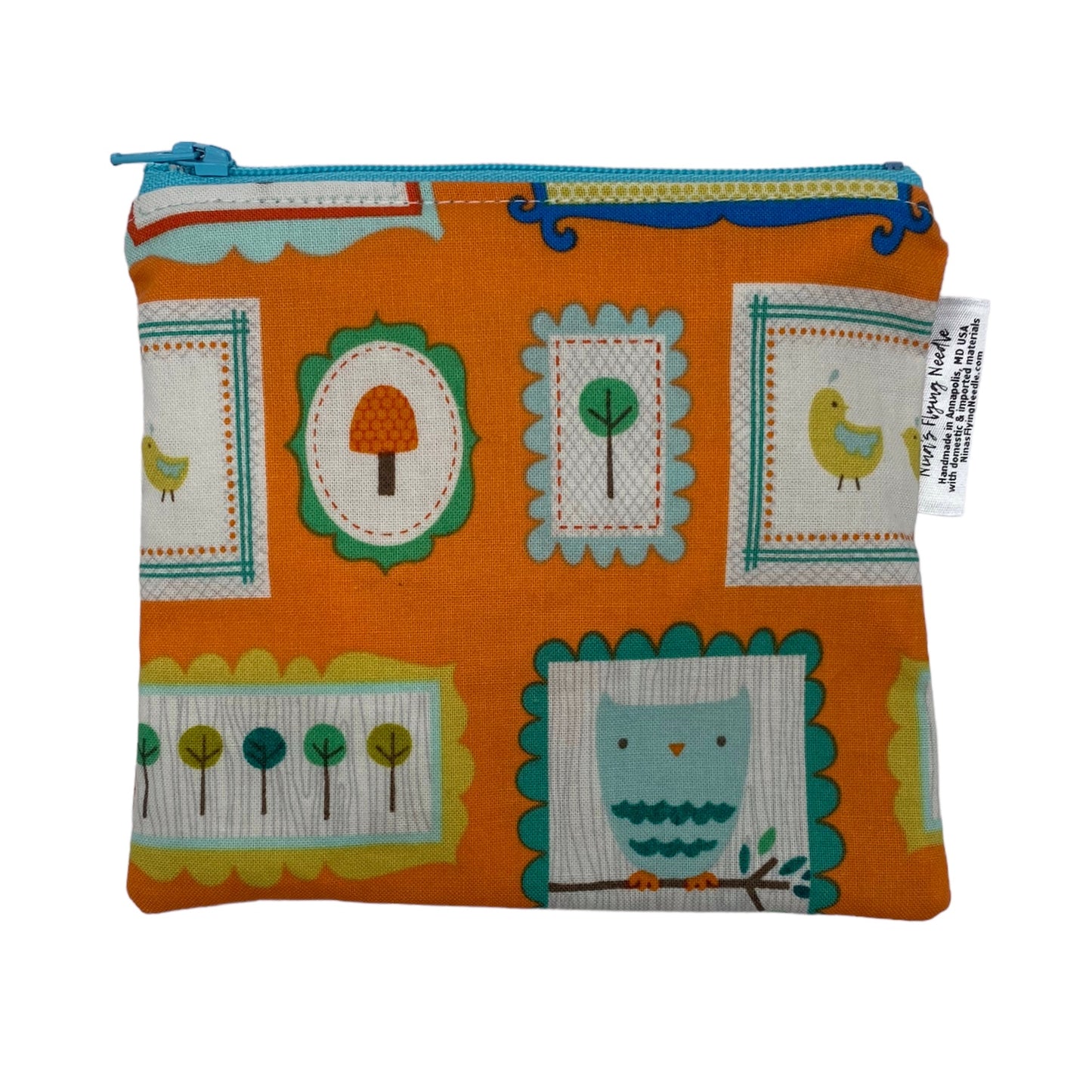 Toddler Sized Reusable Zippered Bag Forest Friends