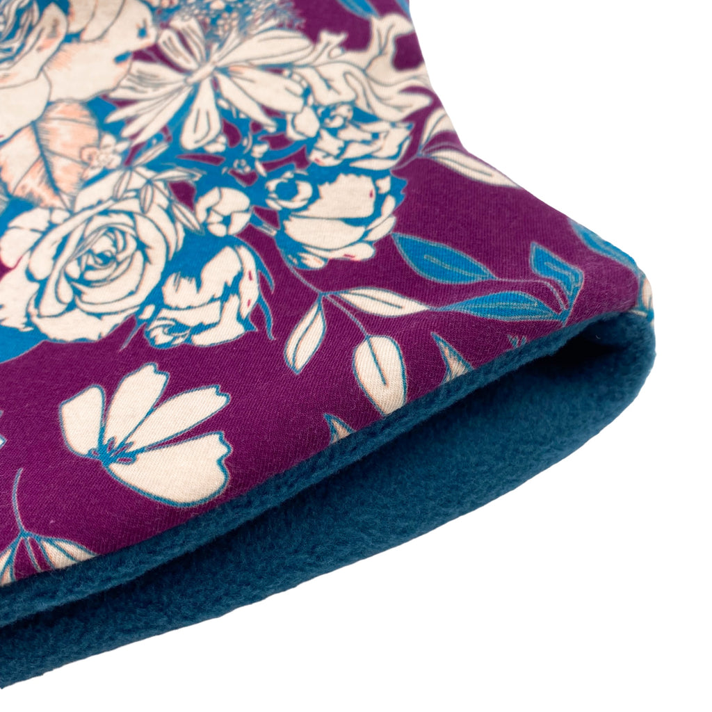 Adult Handmade Neck Warmer Floral Purple