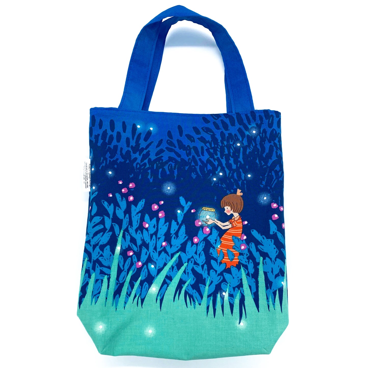 Toddler Sized Reversible Tote Fireflies