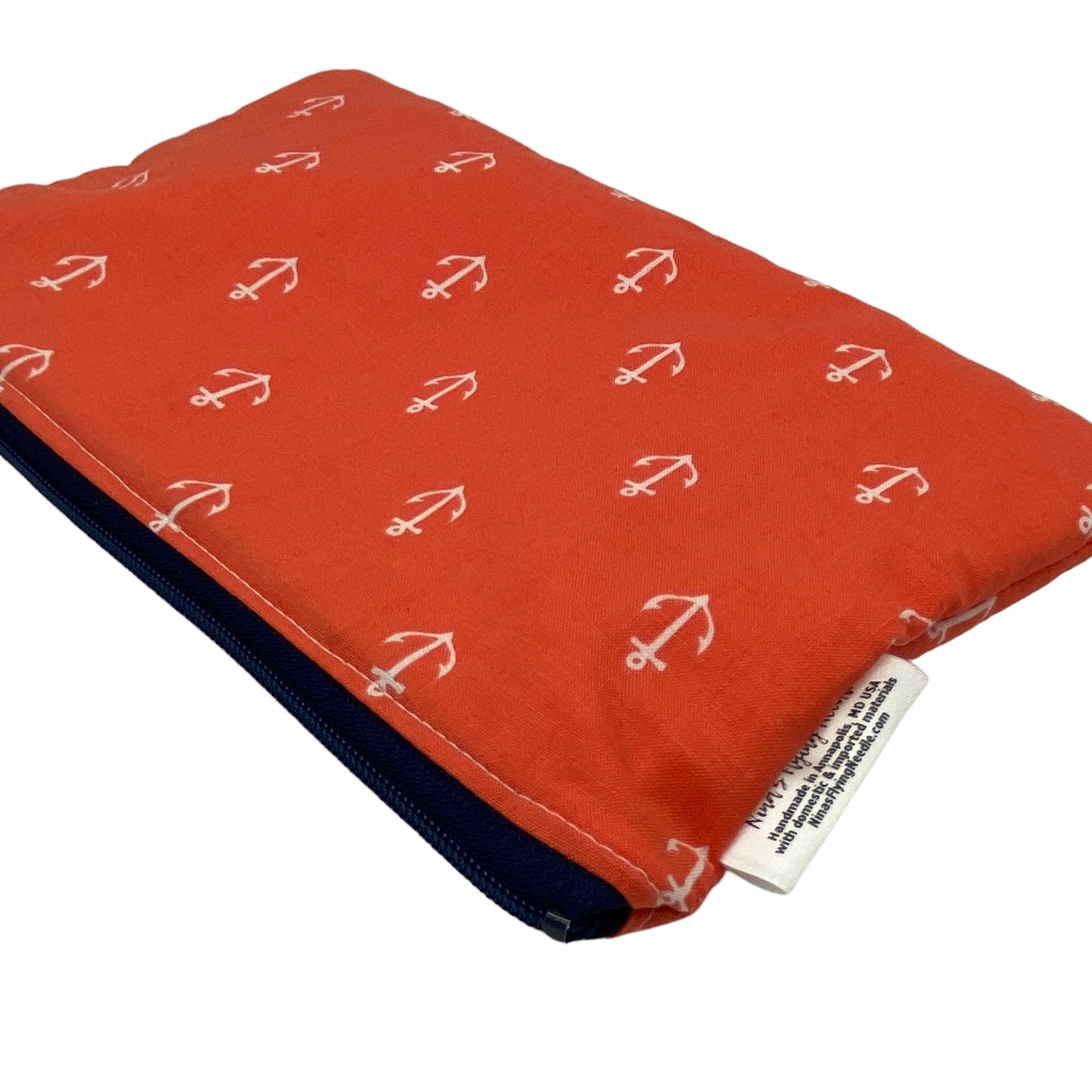 Snack Sized Reusable Zippered Bag Anchors on Orange