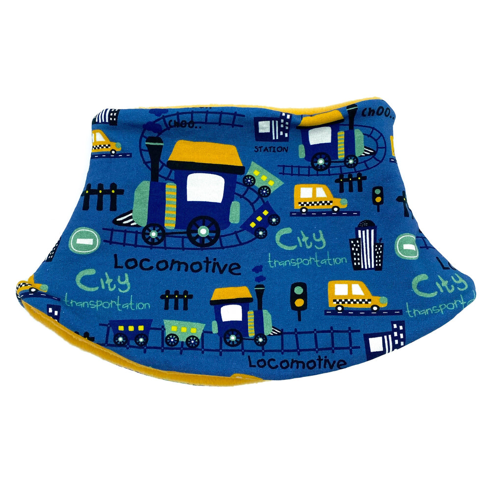 Child's Handmade Neck Warmer Trains