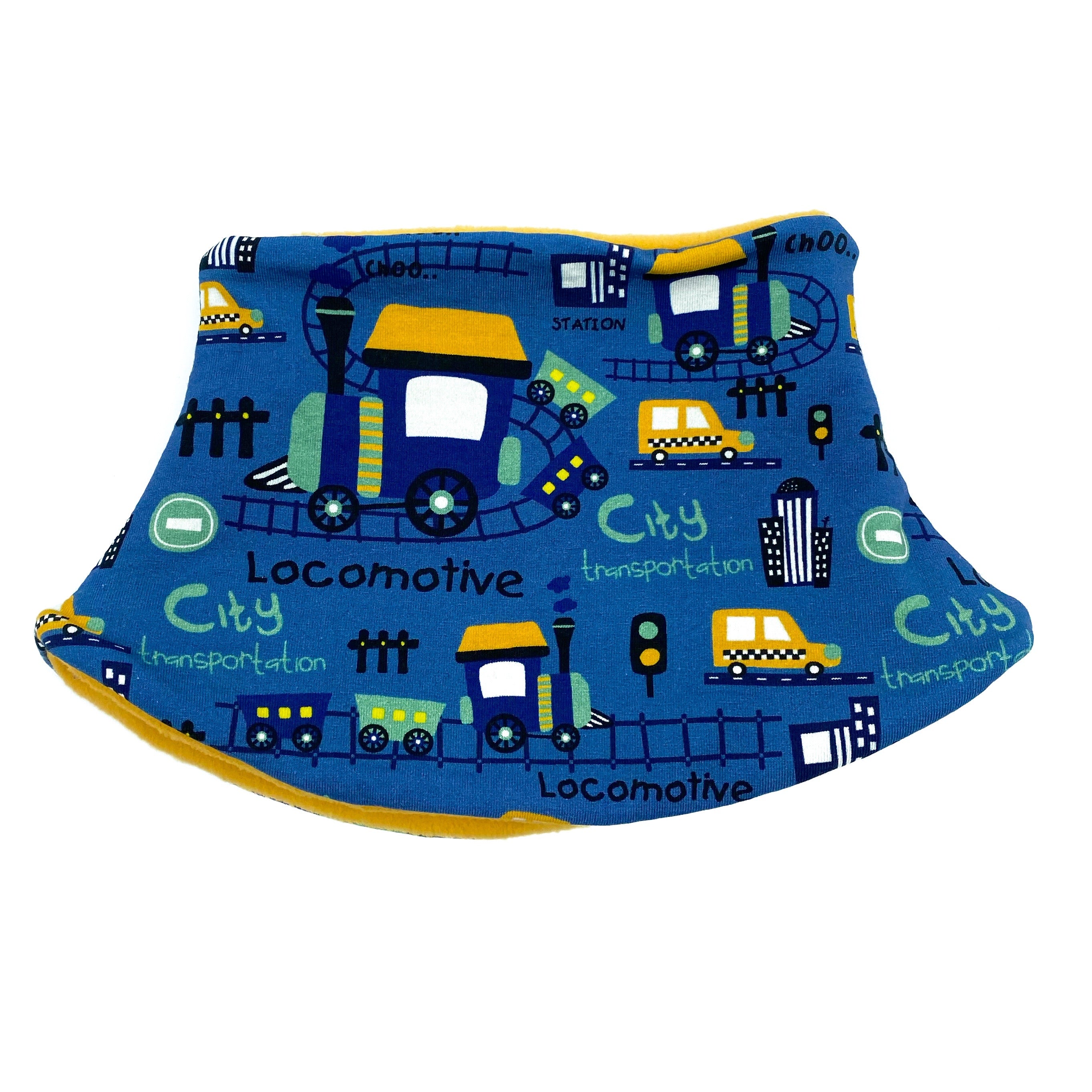 Child's Handmade Neck Warmer Trains