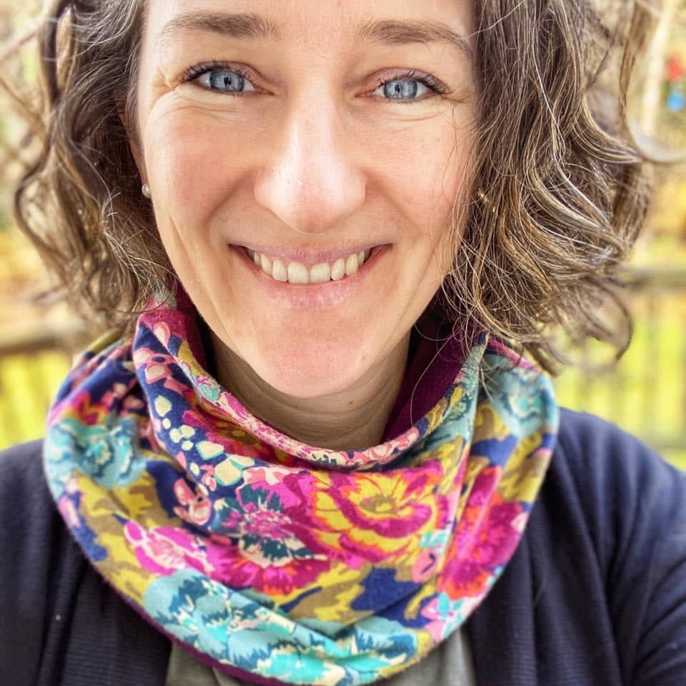 Adult Handmade Neck Warmer Floral Purple